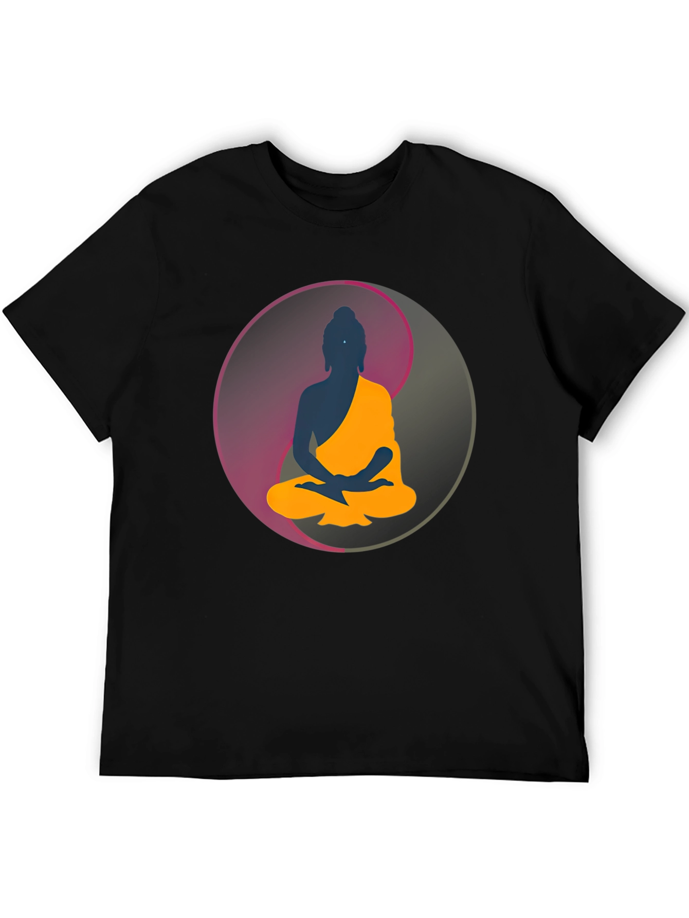 Buddha Yin Yang Graphic T-Shirt - Meditation Zen Tee