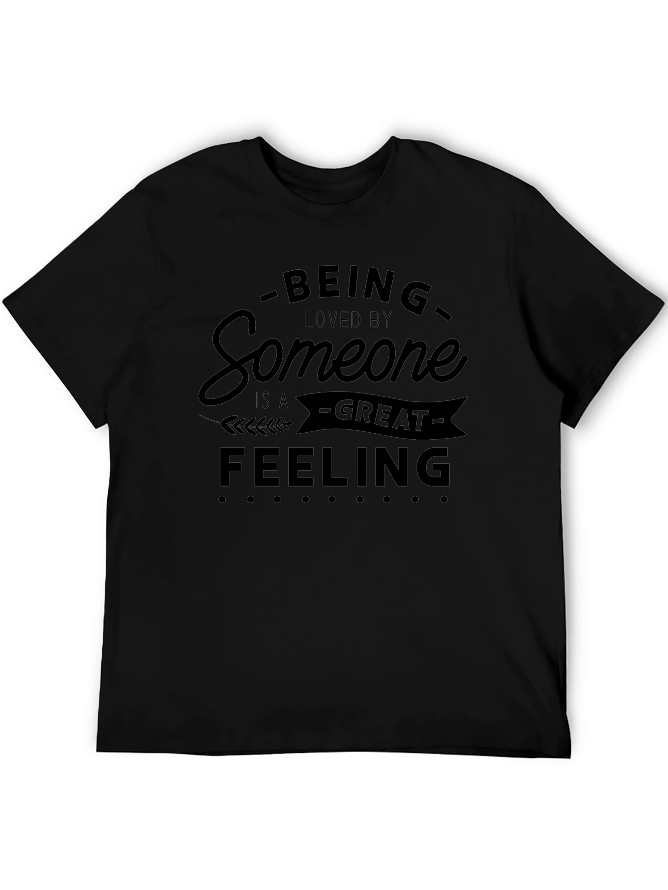 Loved By Someone Black Graphic T-Shirt