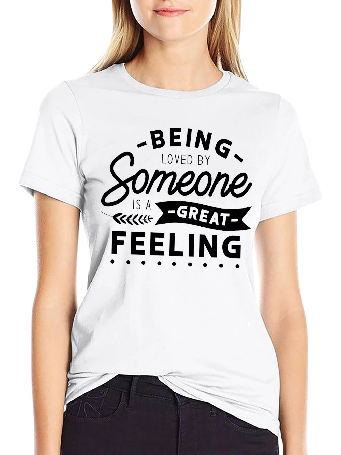 Loved By Someone Black Graphic T-Shirt
