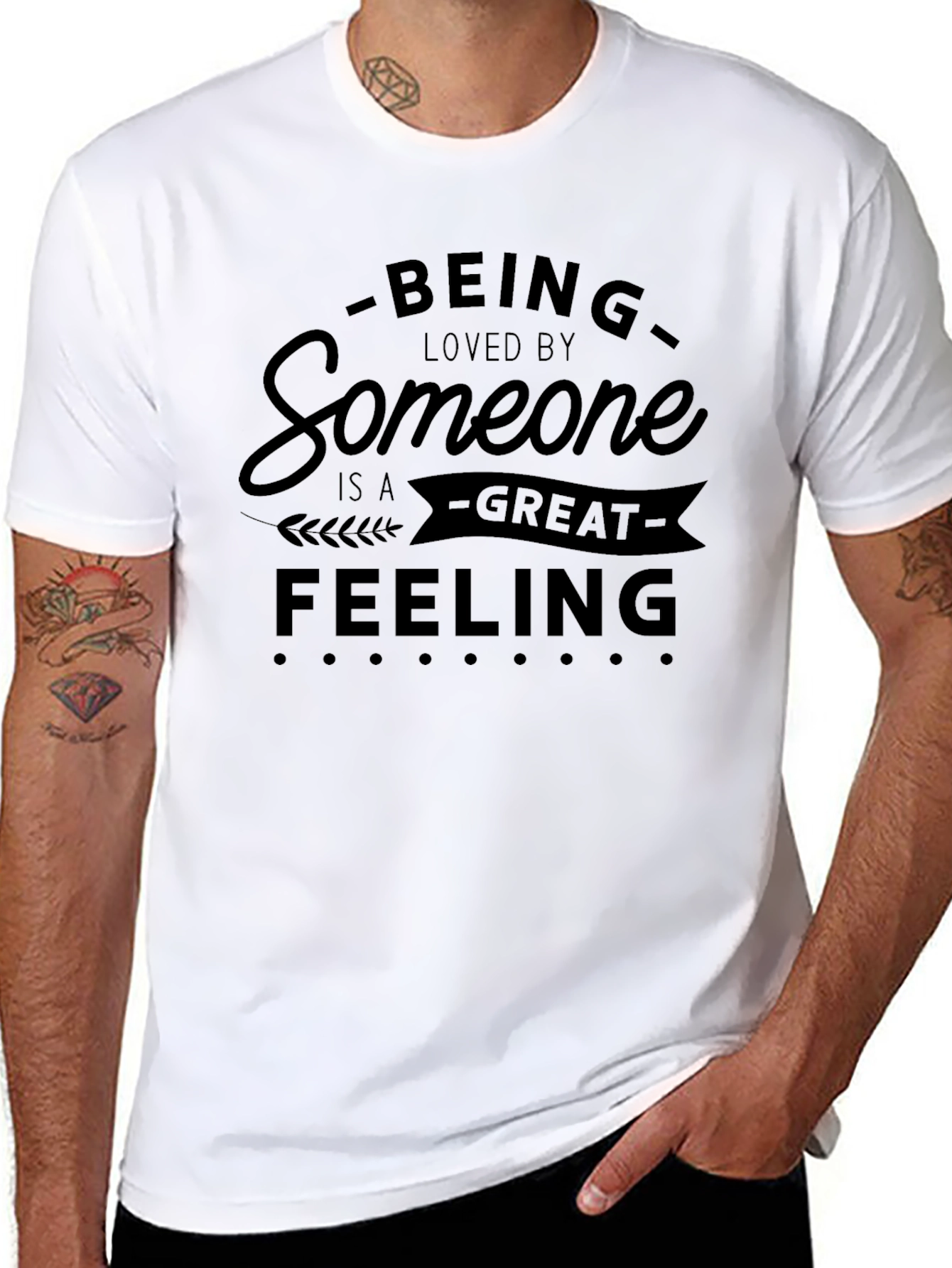 Loved By Someone Black Graphic T-Shirt