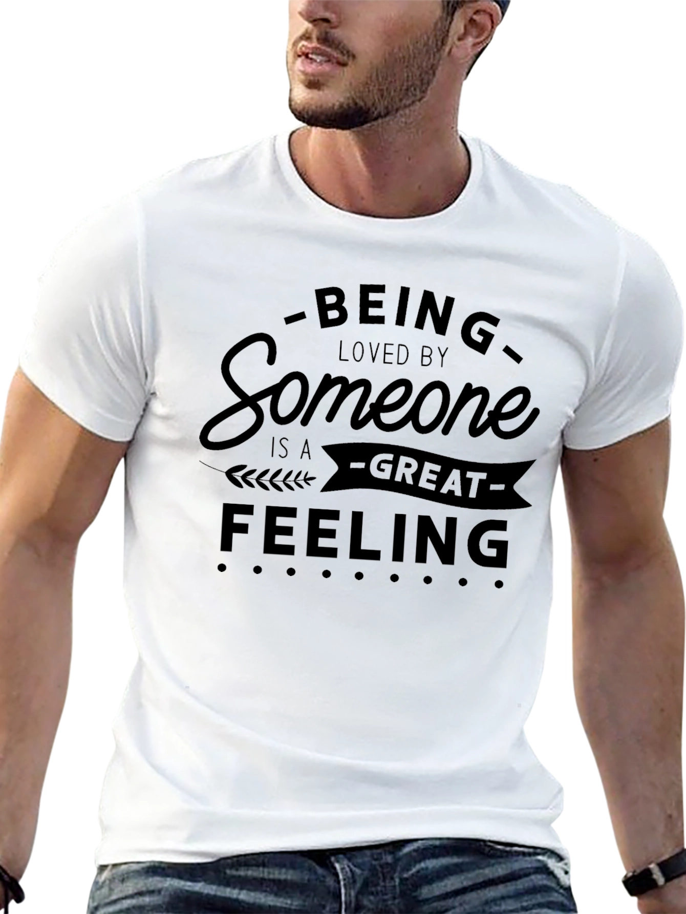 Loved By Someone Black Graphic T-Shirt