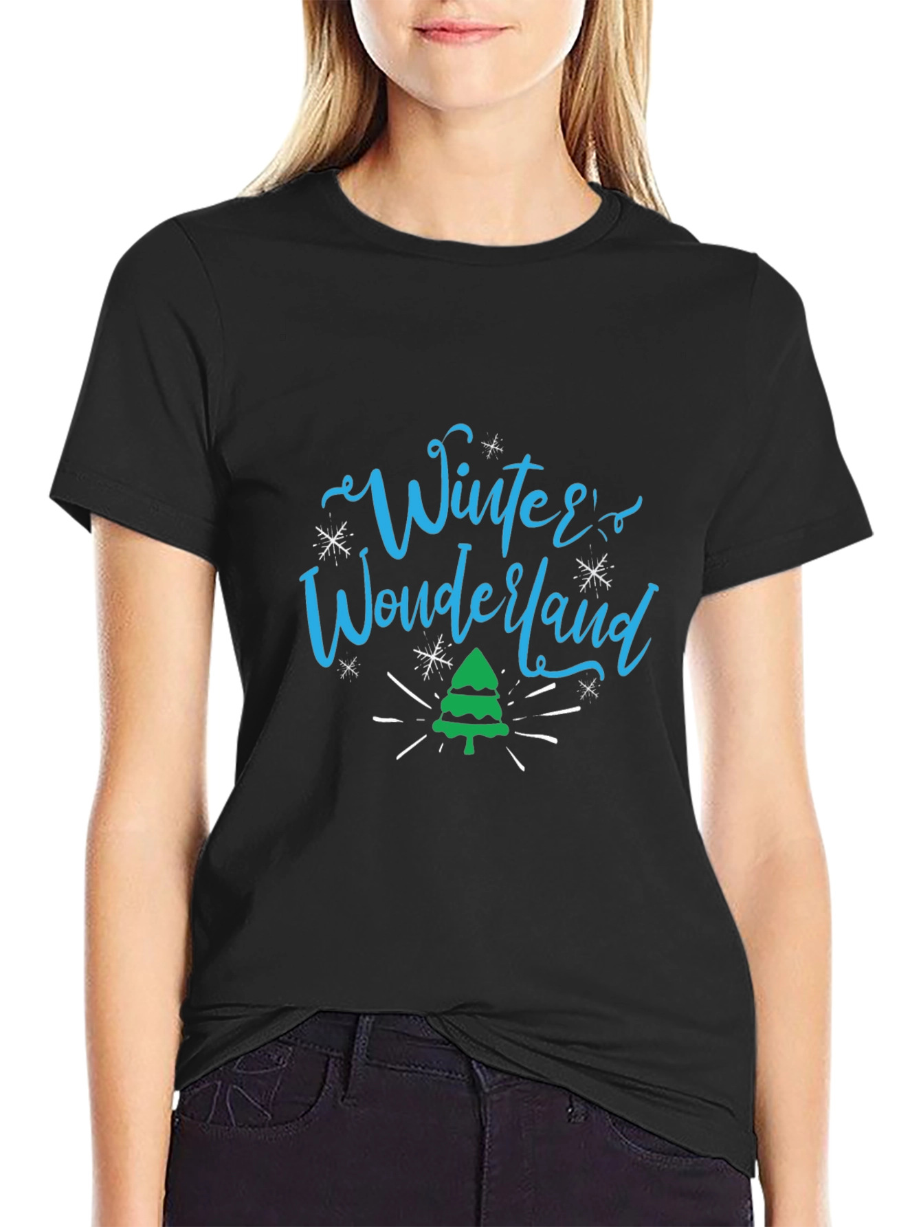 Winter Wonderland Black T-Shirt