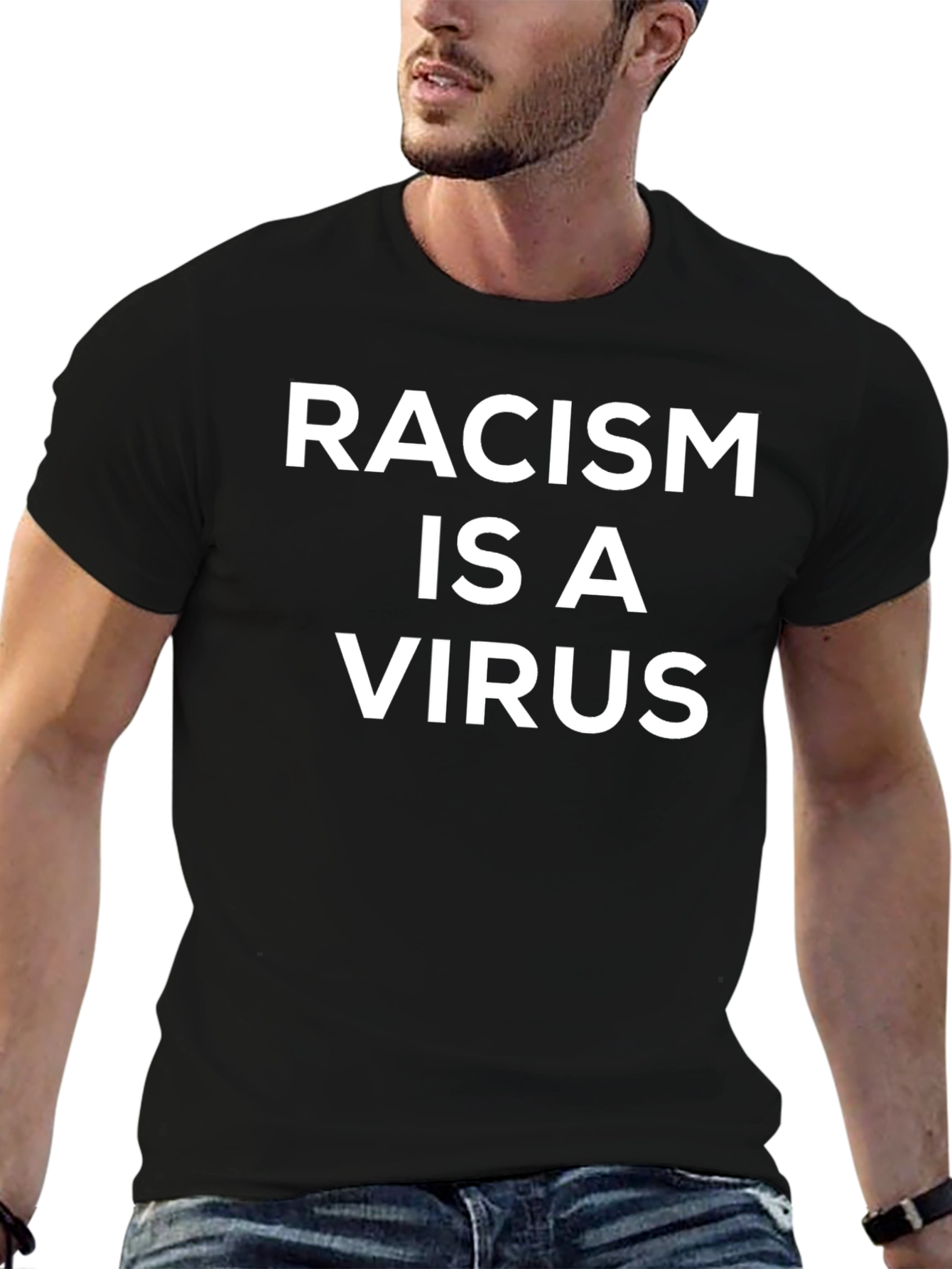 Racism is a Virus Black Graphic Tee