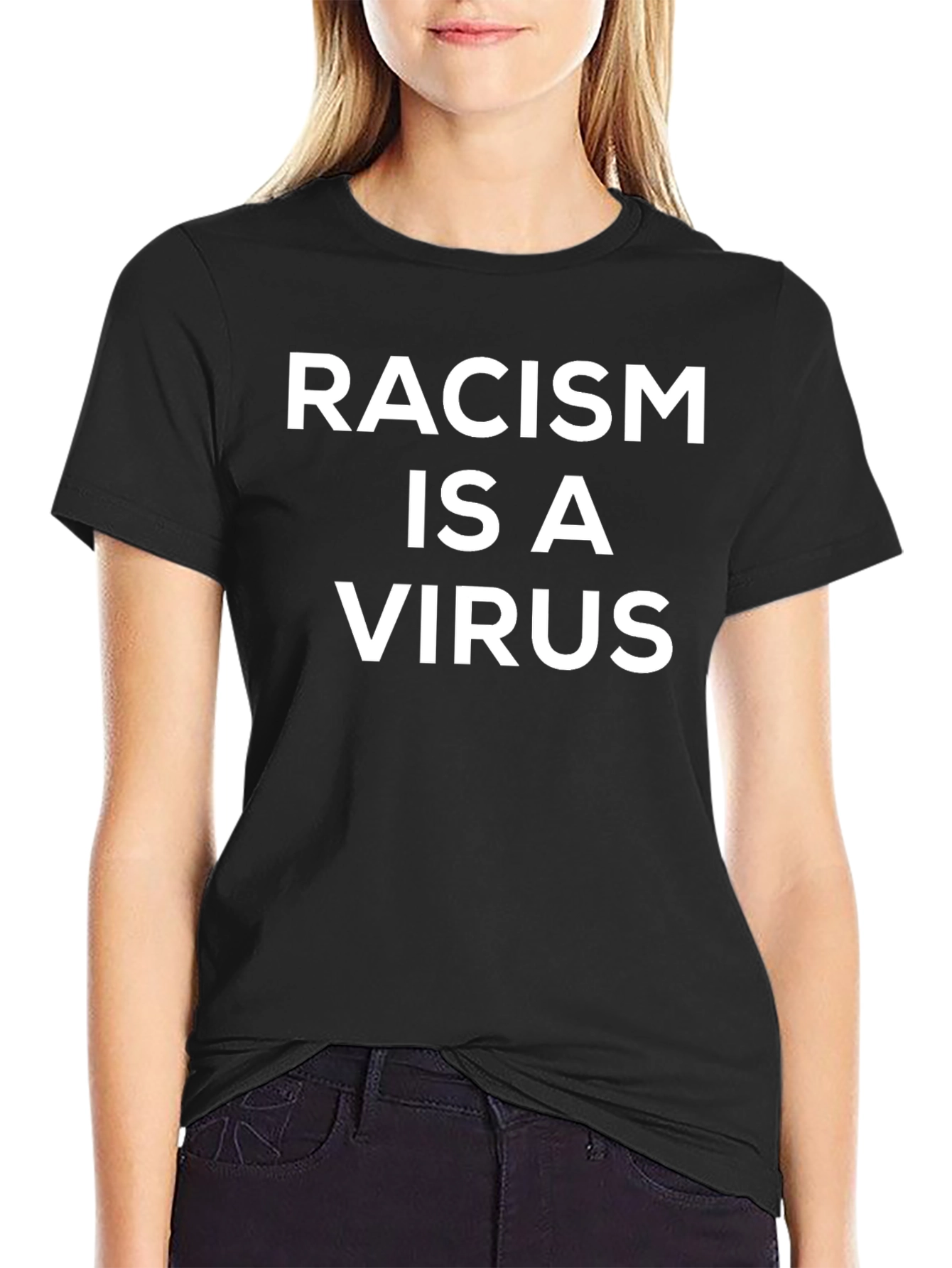 Racism is a Virus Black Graphic Tee