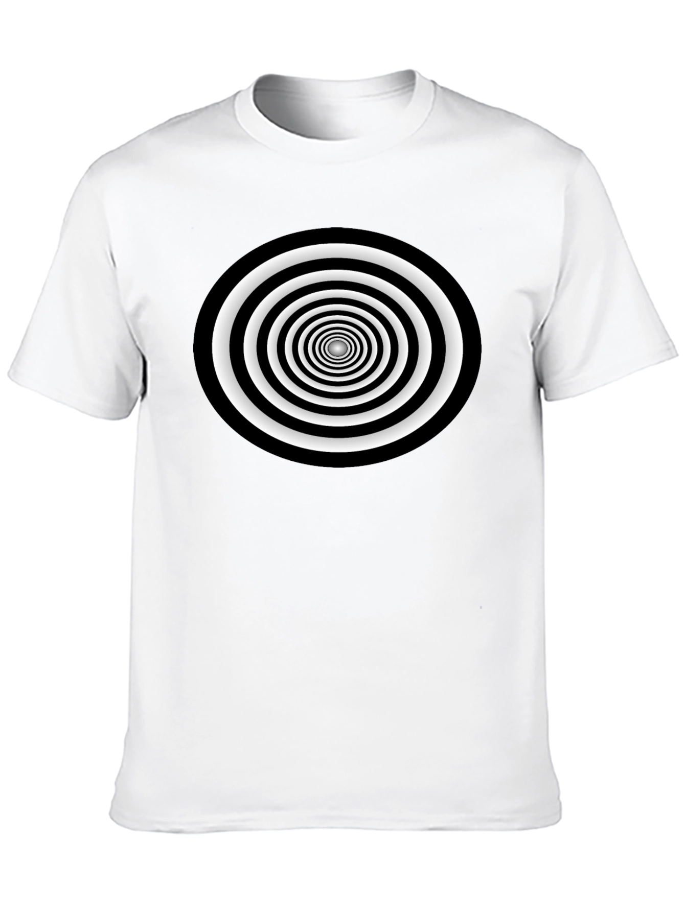 Hypnotic Spiral Graphic Tee - Black
