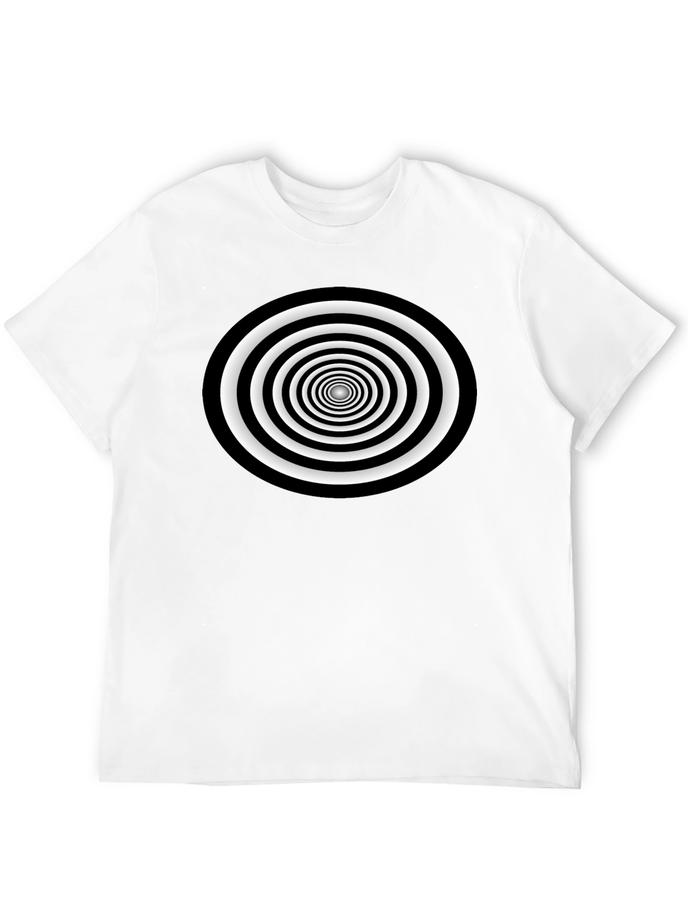 Hypnotic Spiral Graphic Tee - Black