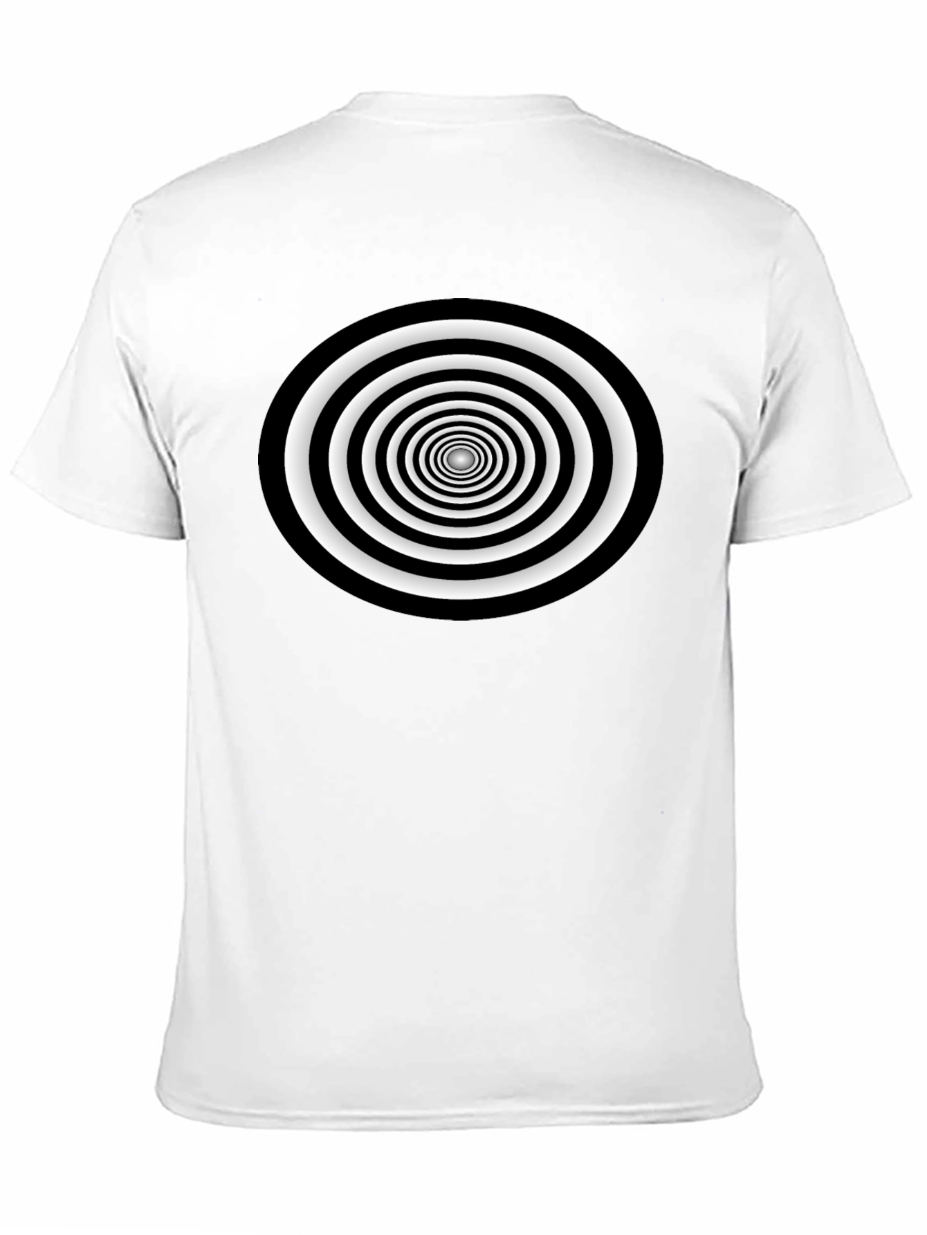Hypnotic Spiral Graphic Tee - Black