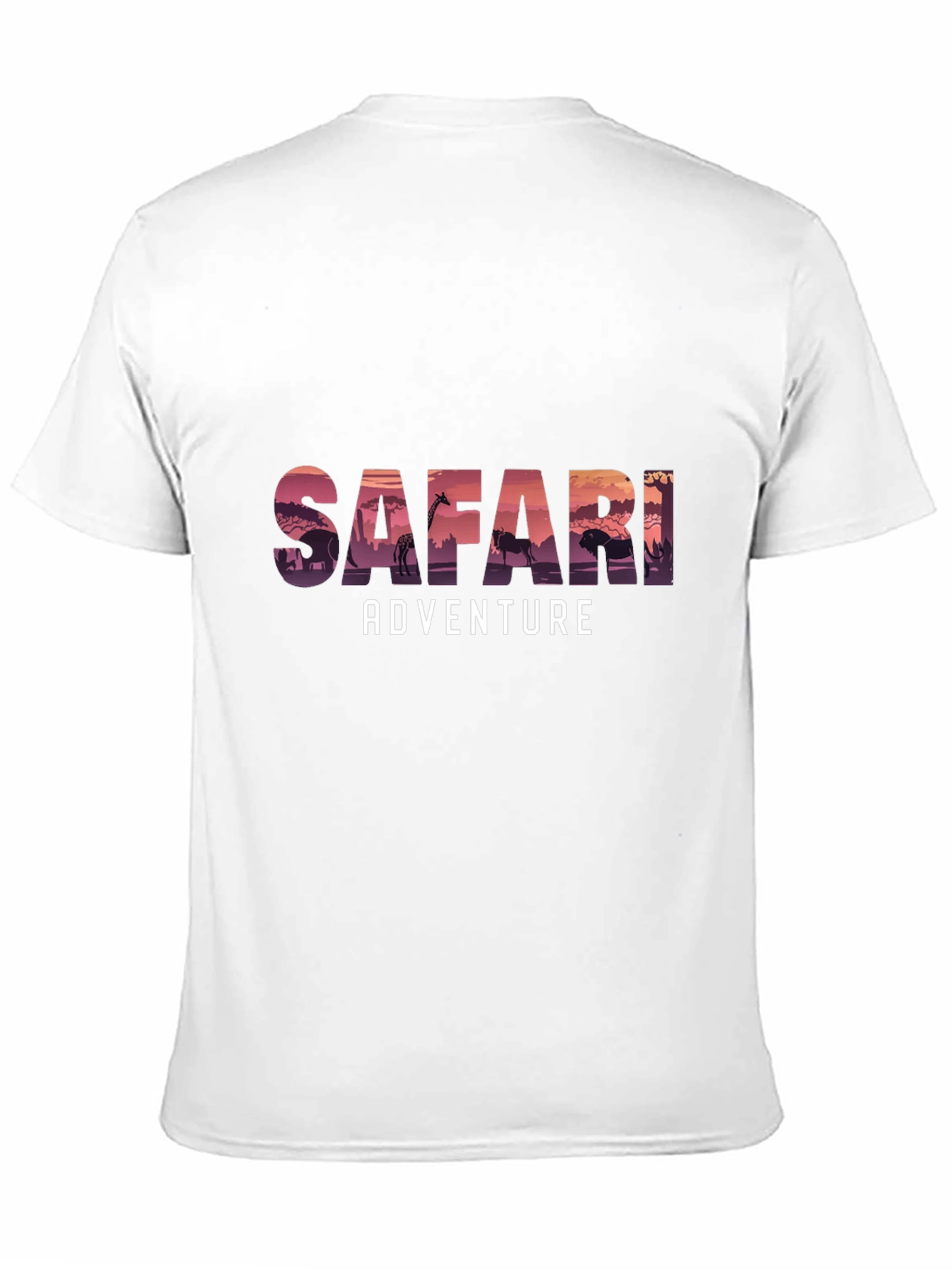 Safari Adventure Graphic Tee - Black Cotton T-Shirt