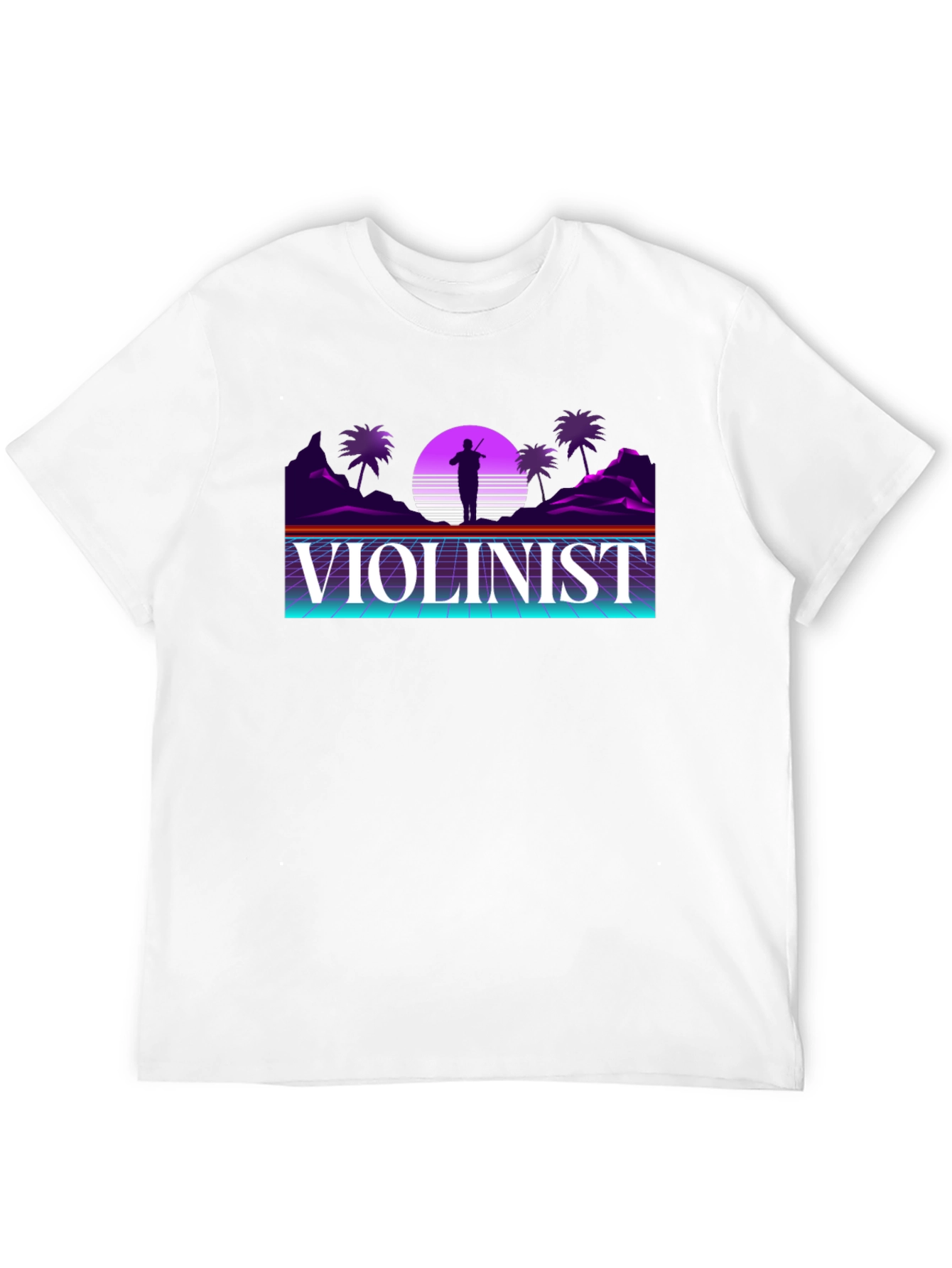 Synthwave Violinist Graphic Tee