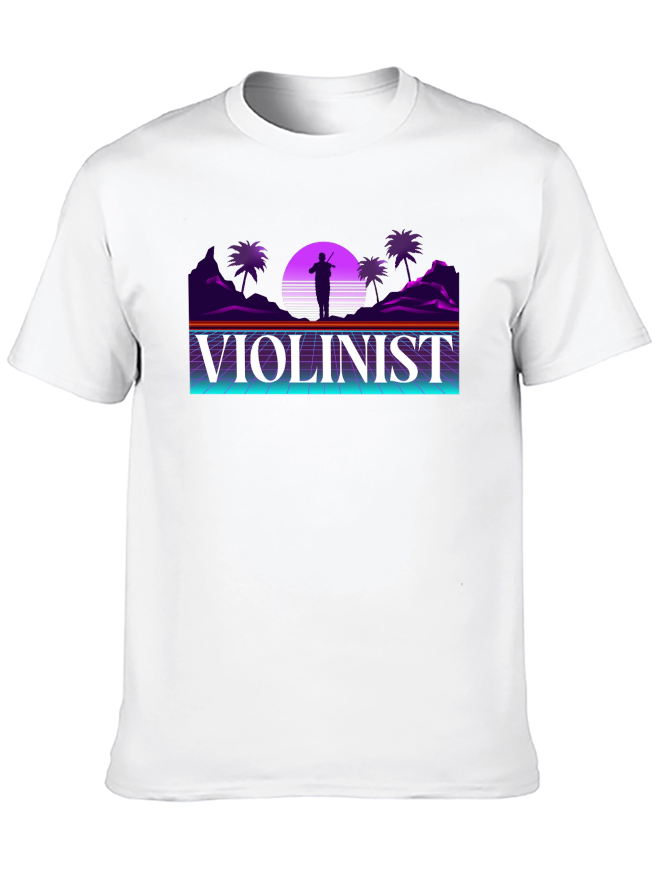 Synthwave Violinist Graphic Tee