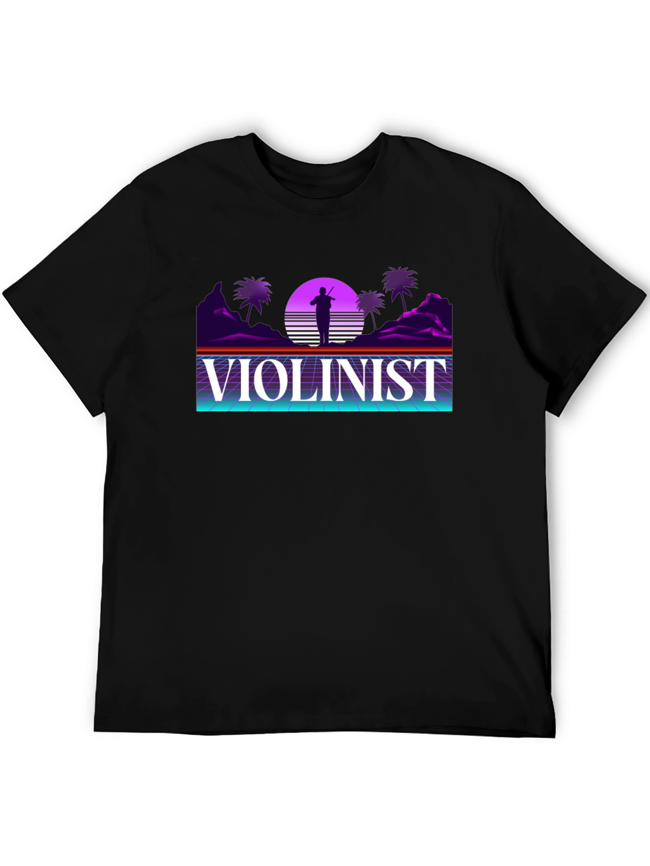 Synthwave Violinist Graphic Tee