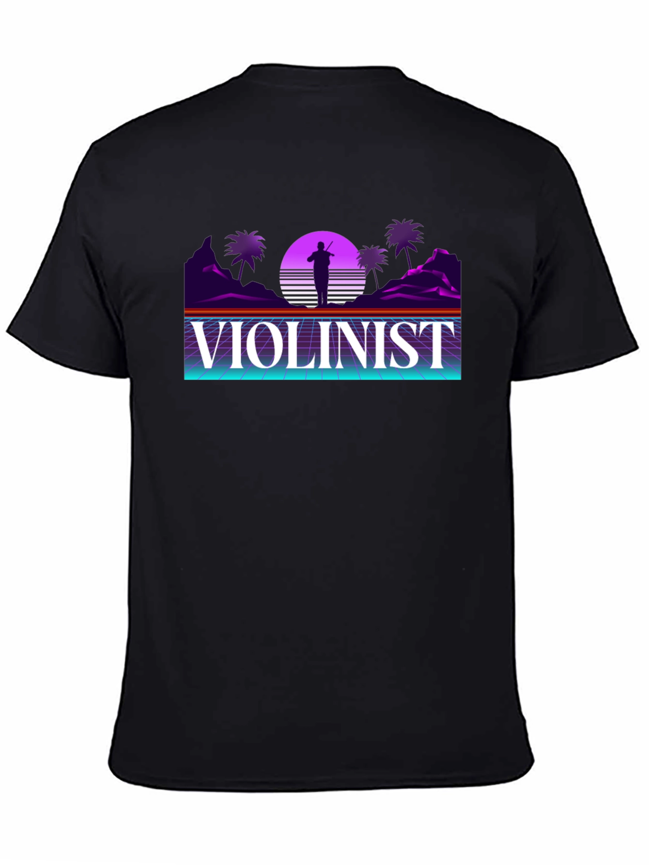 Synthwave Violinist Graphic Tee