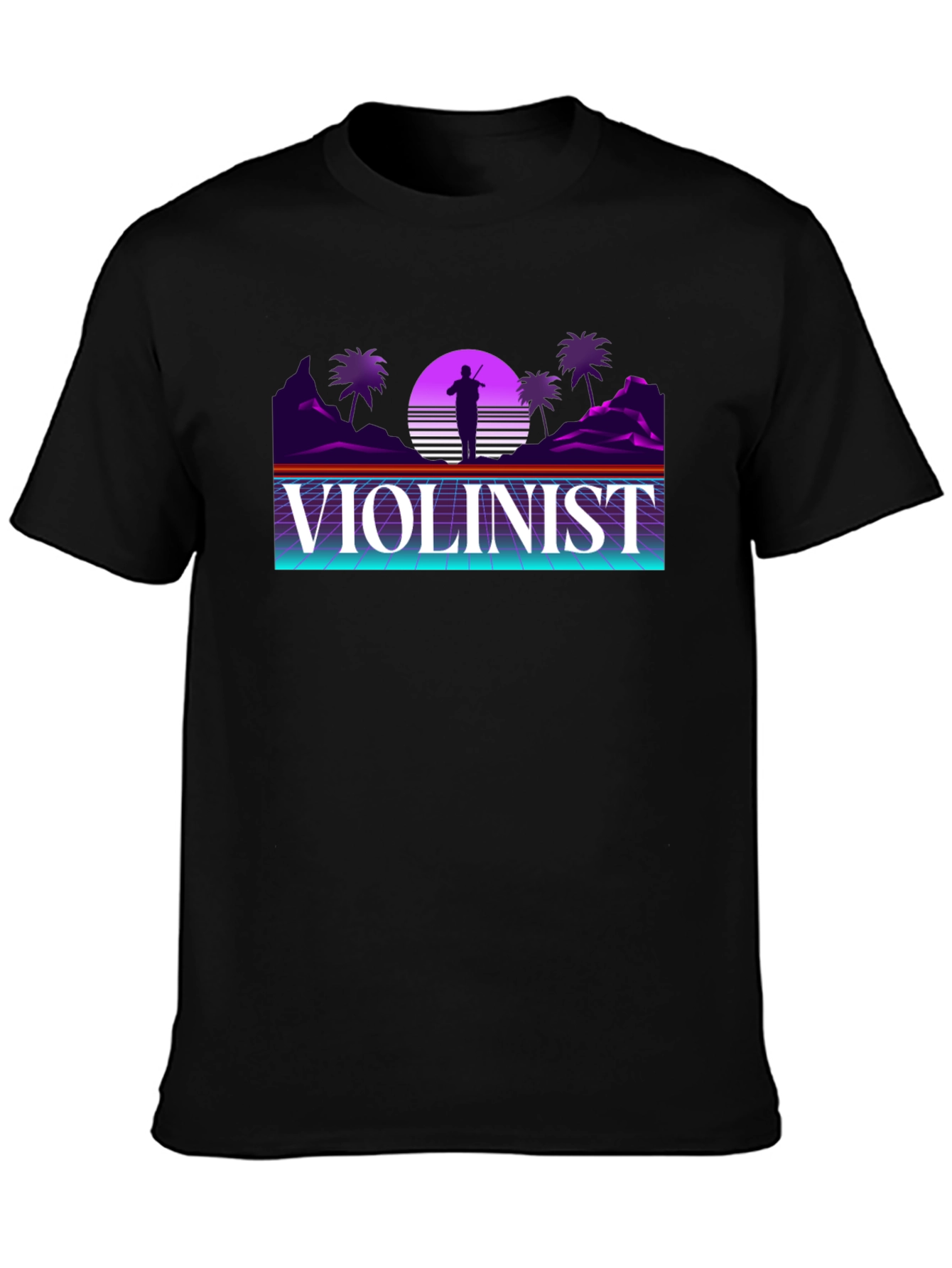 Synthwave Violinist Graphic Tee