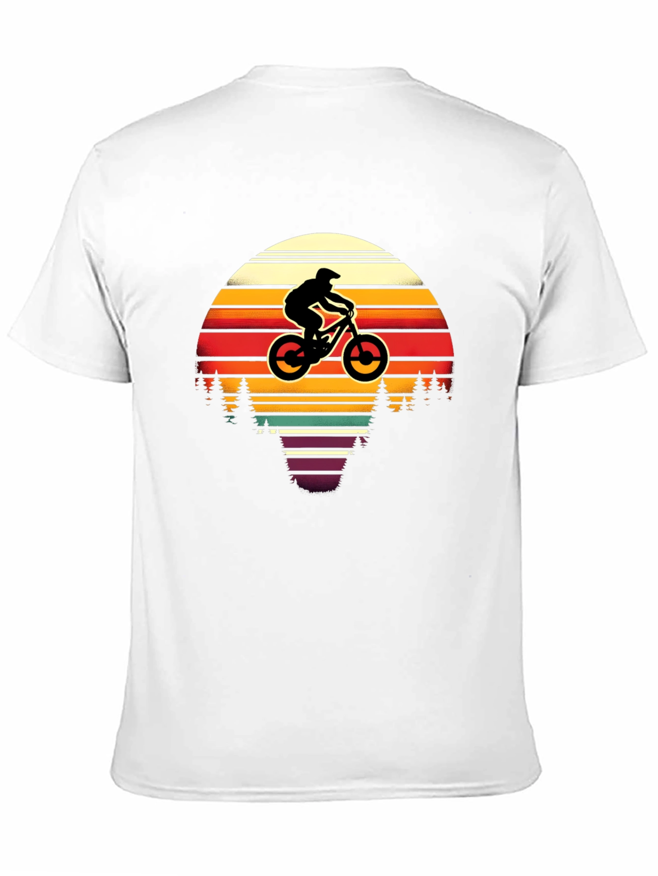 Mountain Biker Retro Sunset T-Shirt