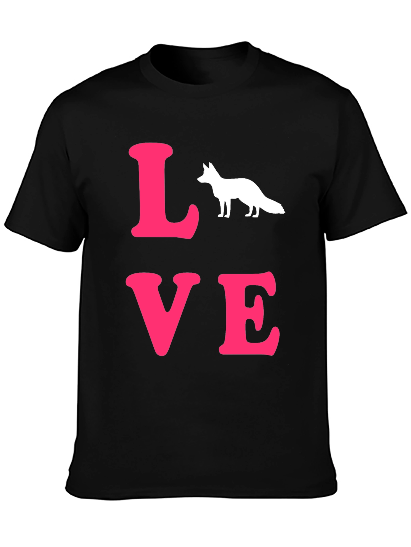 Love Foxes Black T-Shirt | Novelty Graphic Tee