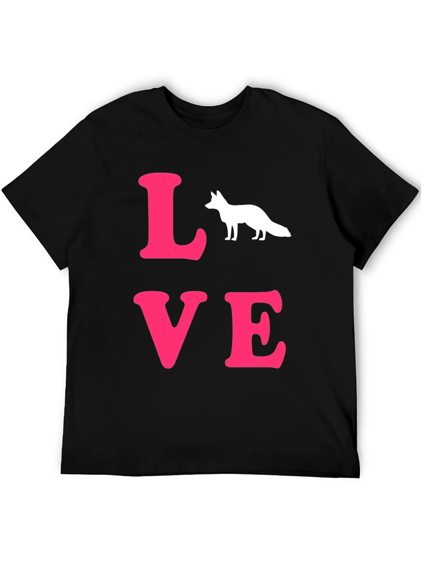 Love Foxes Black T-Shirt | Novelty Graphic Tee