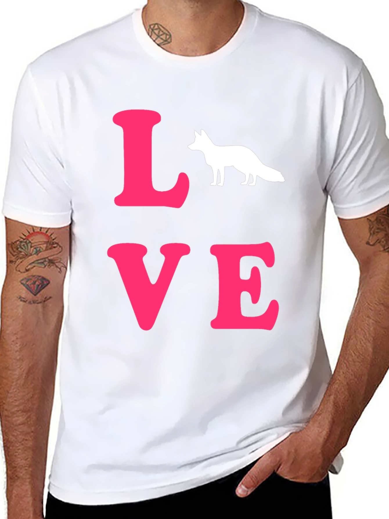 Love Foxes Black T-Shirt | Novelty Graphic Tee