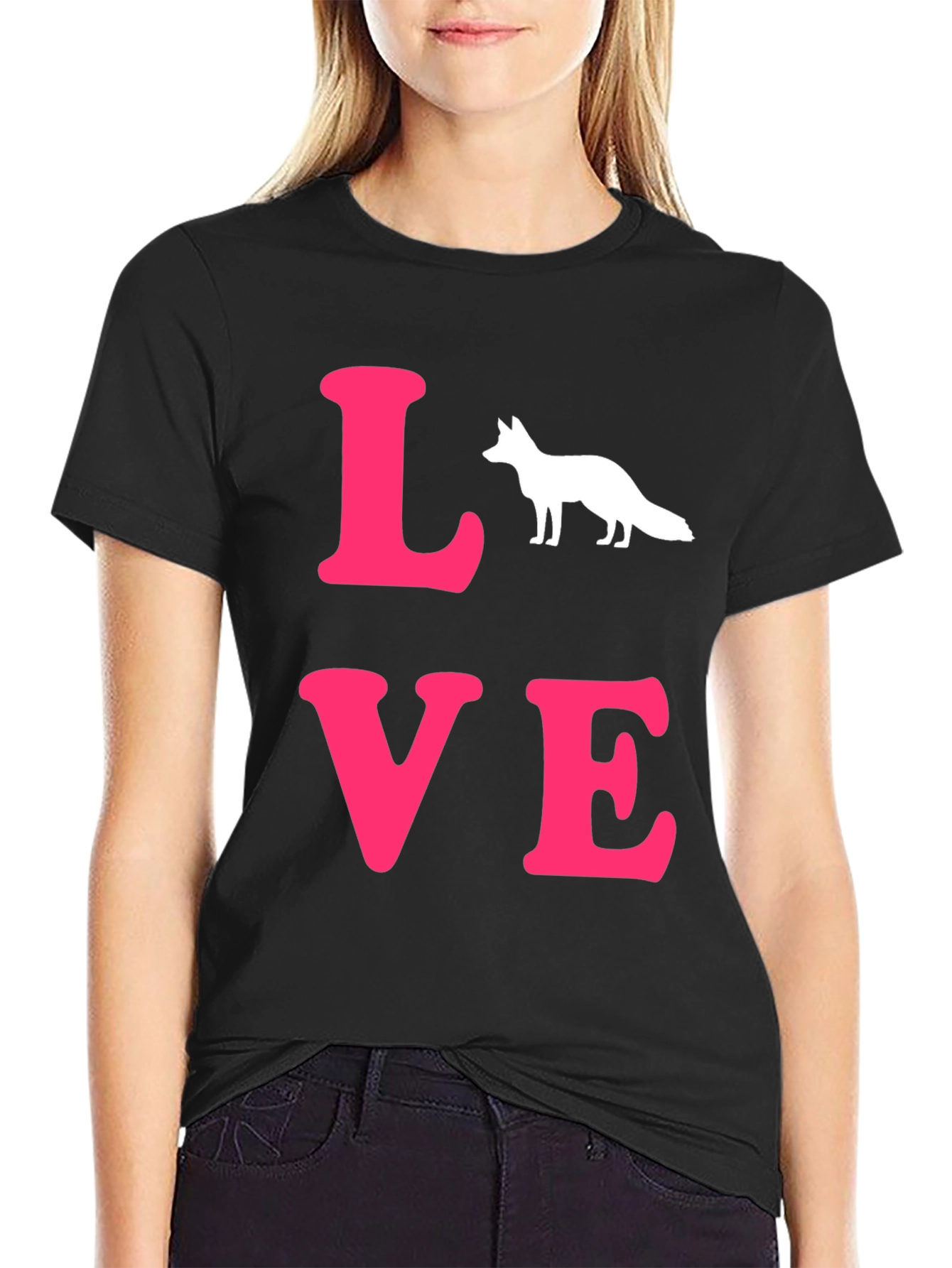 Love Foxes Black T-Shirt | Novelty Graphic Tee