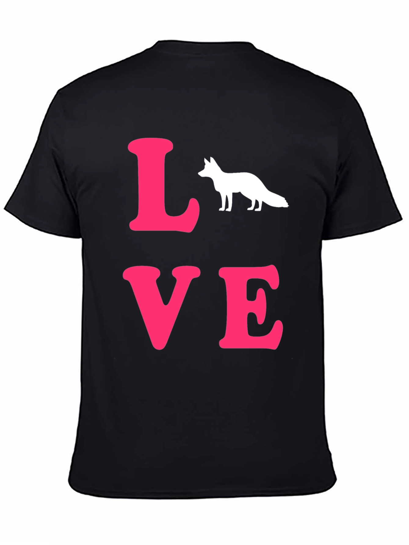 Love Foxes Black T-Shirt | Novelty Graphic Tee