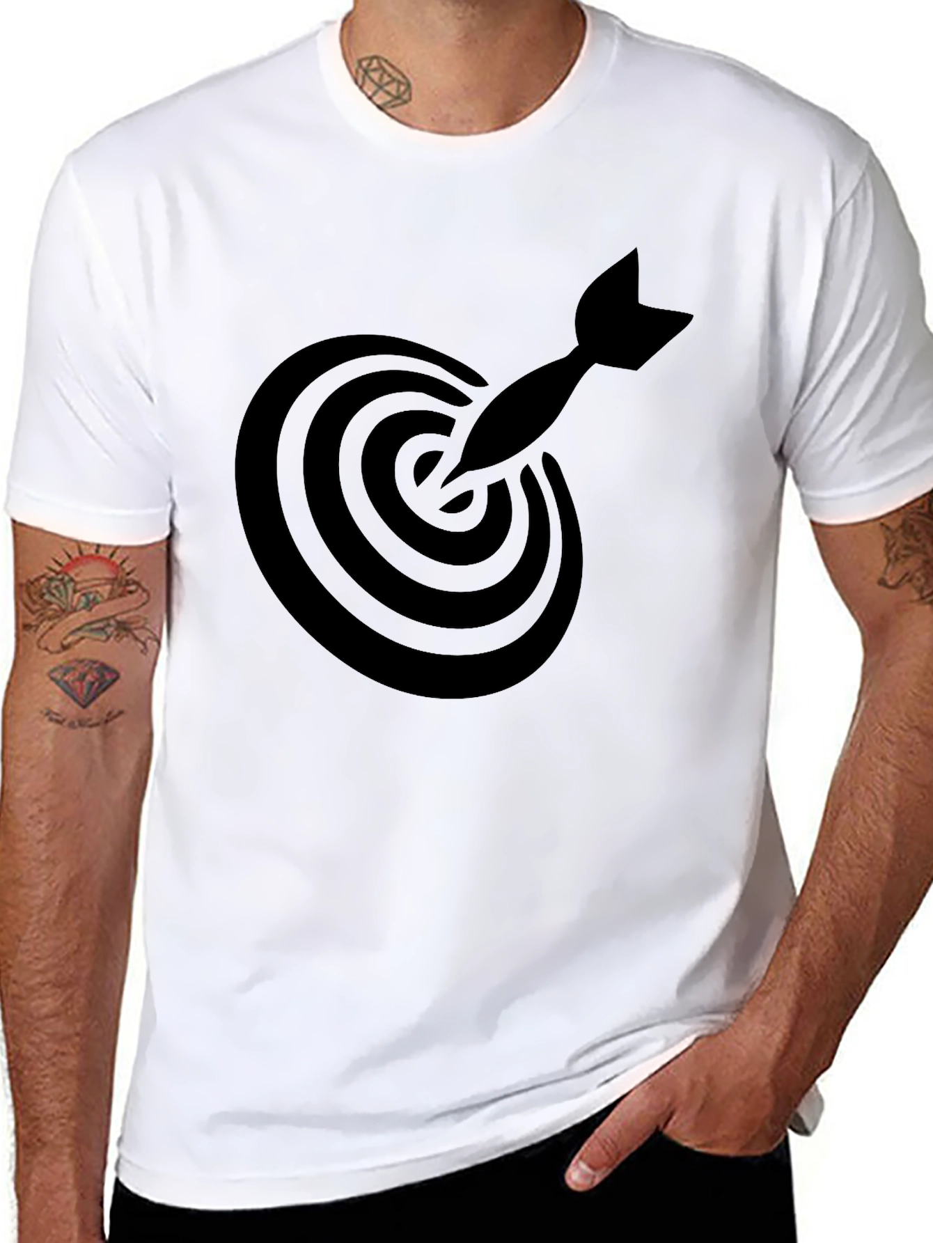 Target Dart T-Shirt - Black Graphic Tee