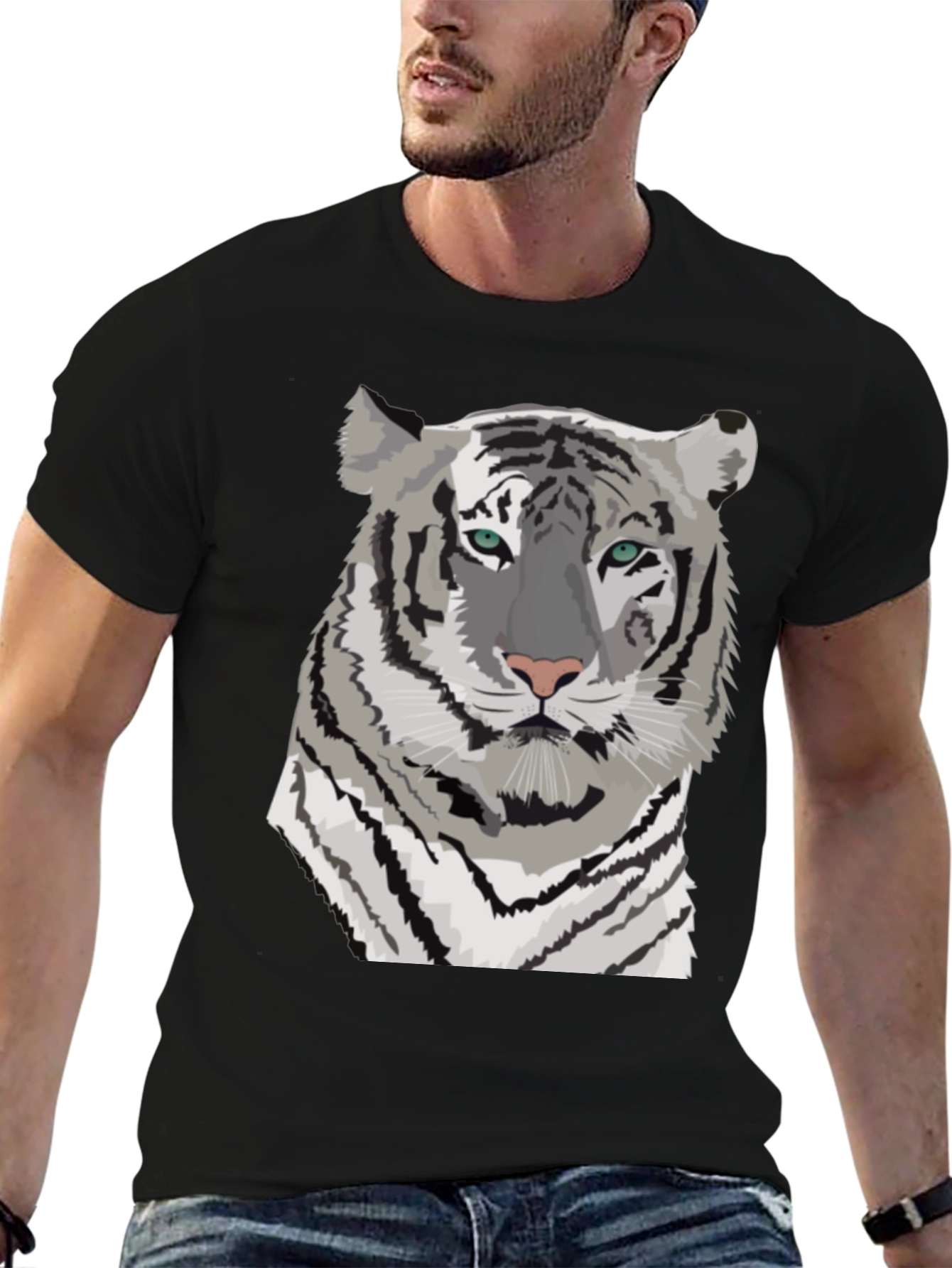 Tiger Graphic Tee - Cool Animal Print Shirt