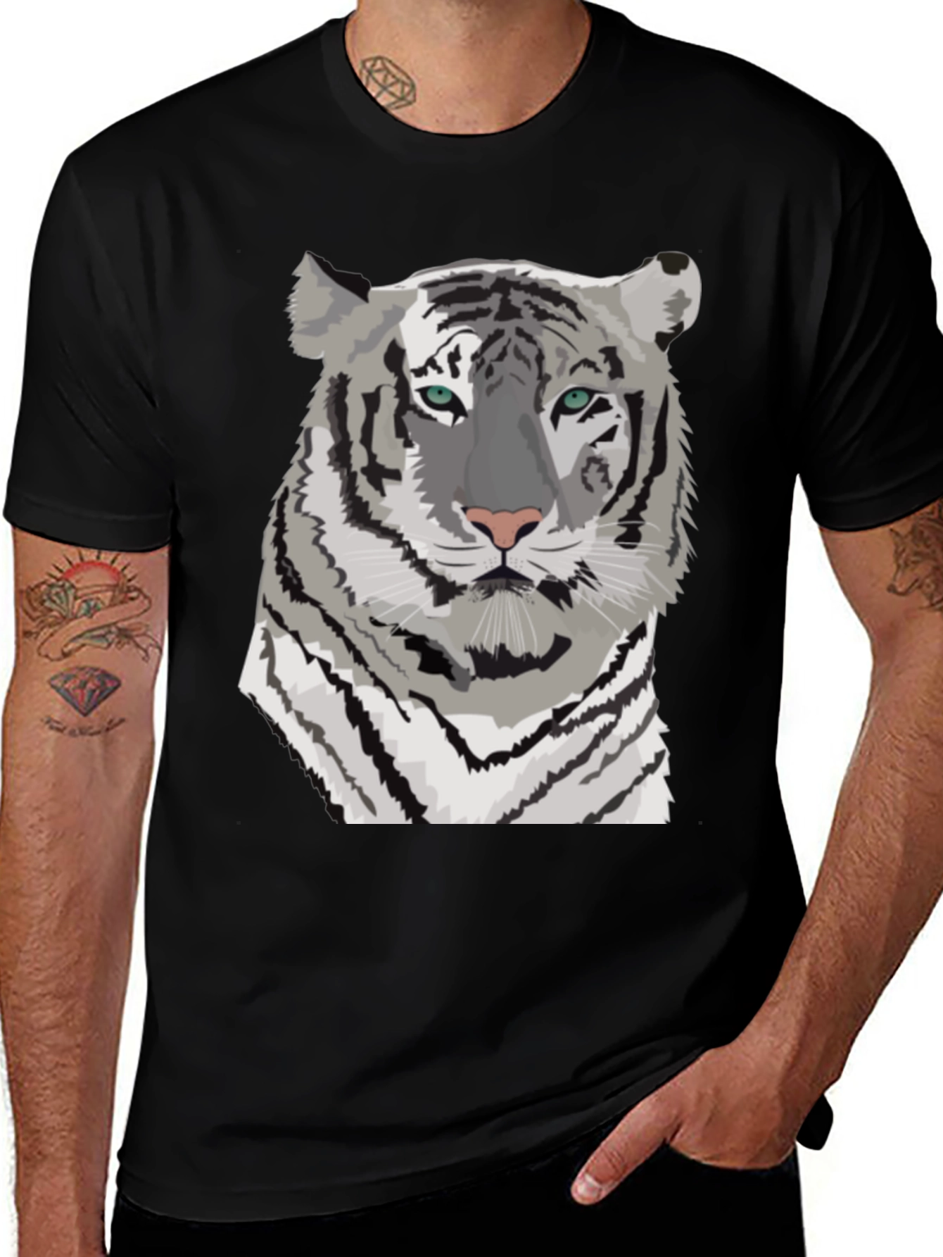 Tiger Graphic Tee - Cool Animal Print Shirt