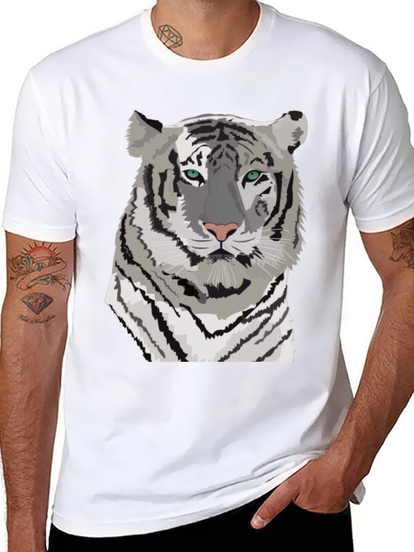 Tiger Graphic Tee - Cool Animal Print Shirt