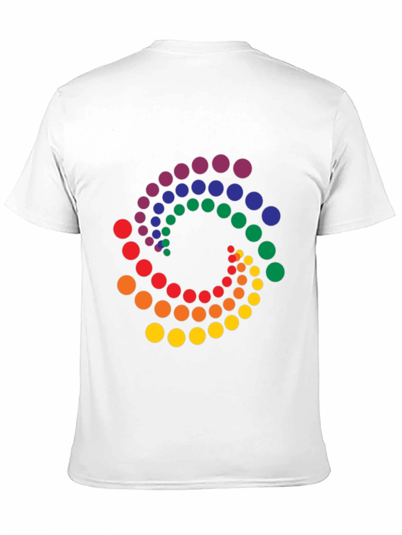 Rainbow Dot Swirl Black T-Shirt
