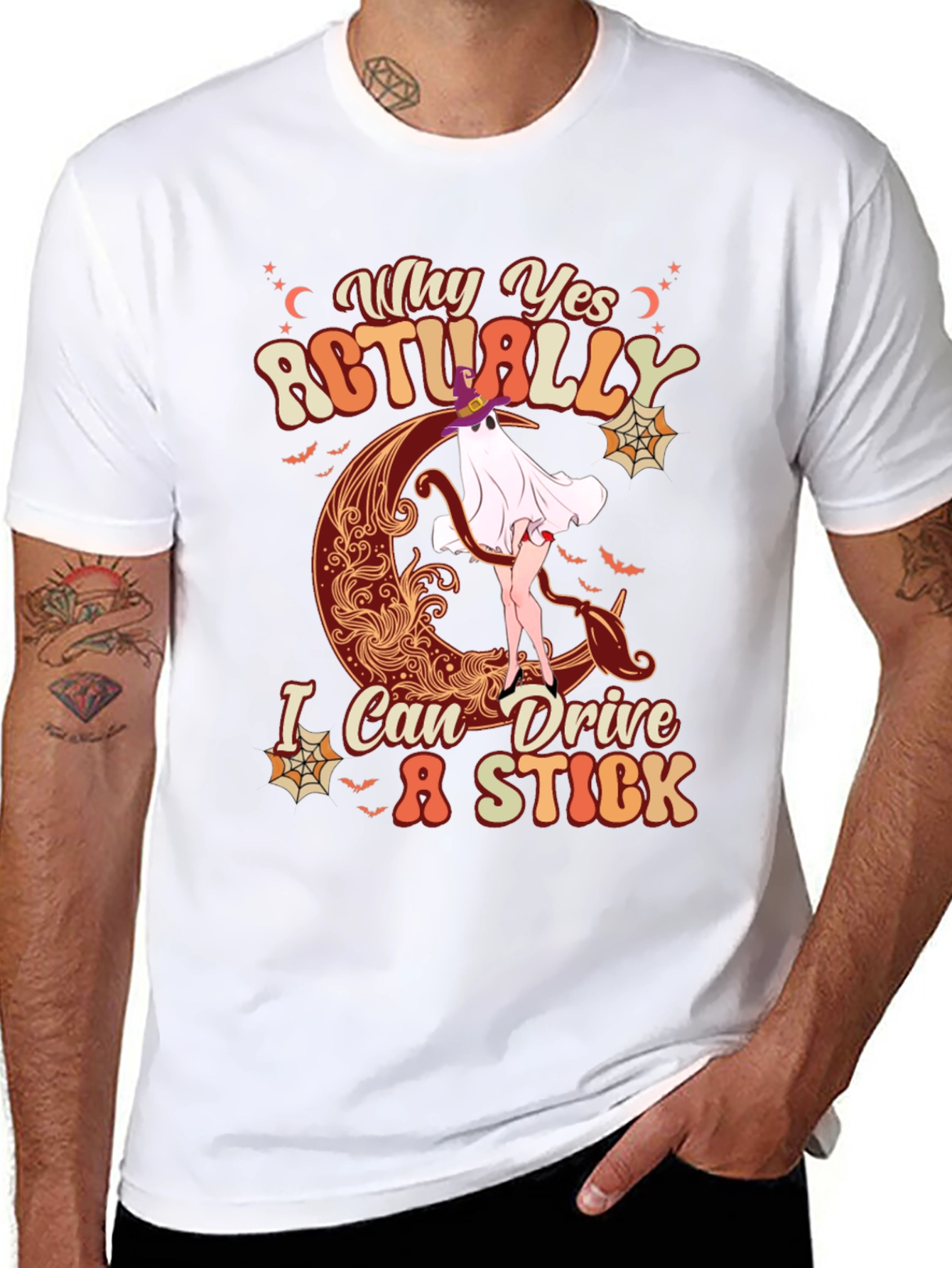 Halloween Witch Drive Stick T-Shirt