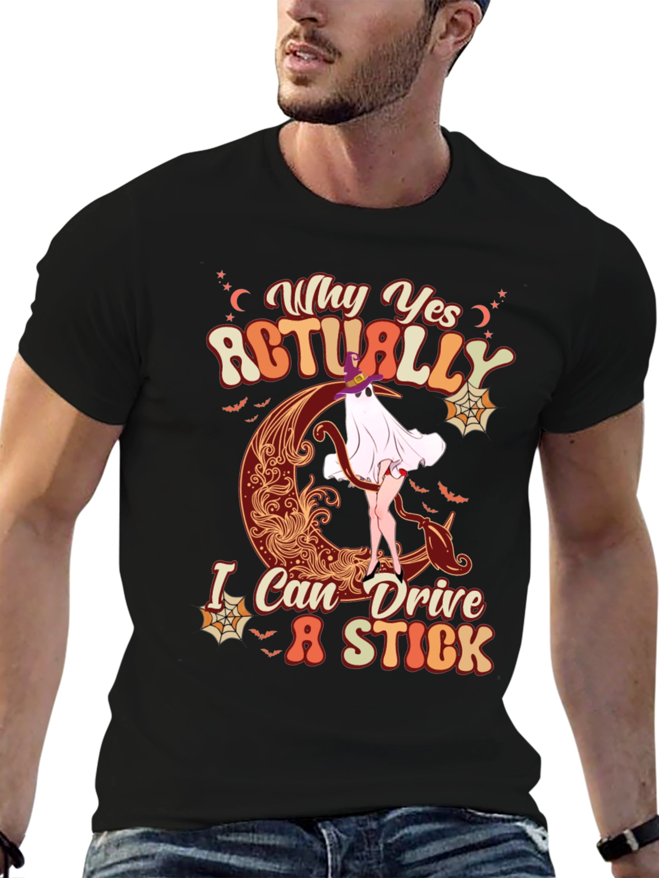 Halloween Witch Drive Stick T-Shirt