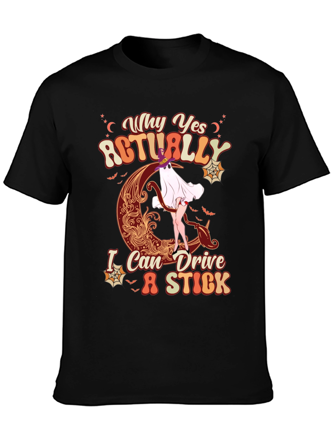 Halloween Witch Drive Stick T-Shirt