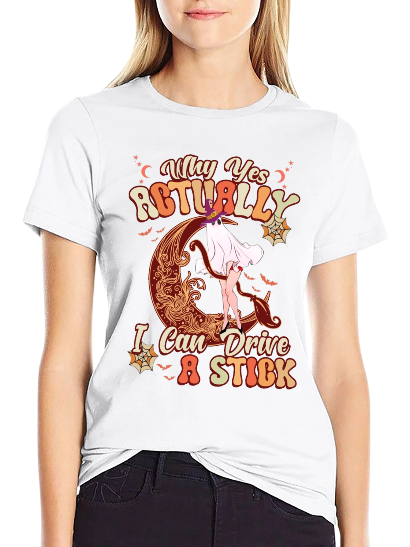 Halloween Witch Drive Stick T-Shirt