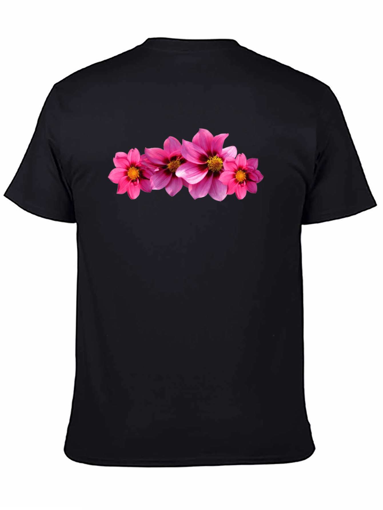 Black Tee with Floral Print