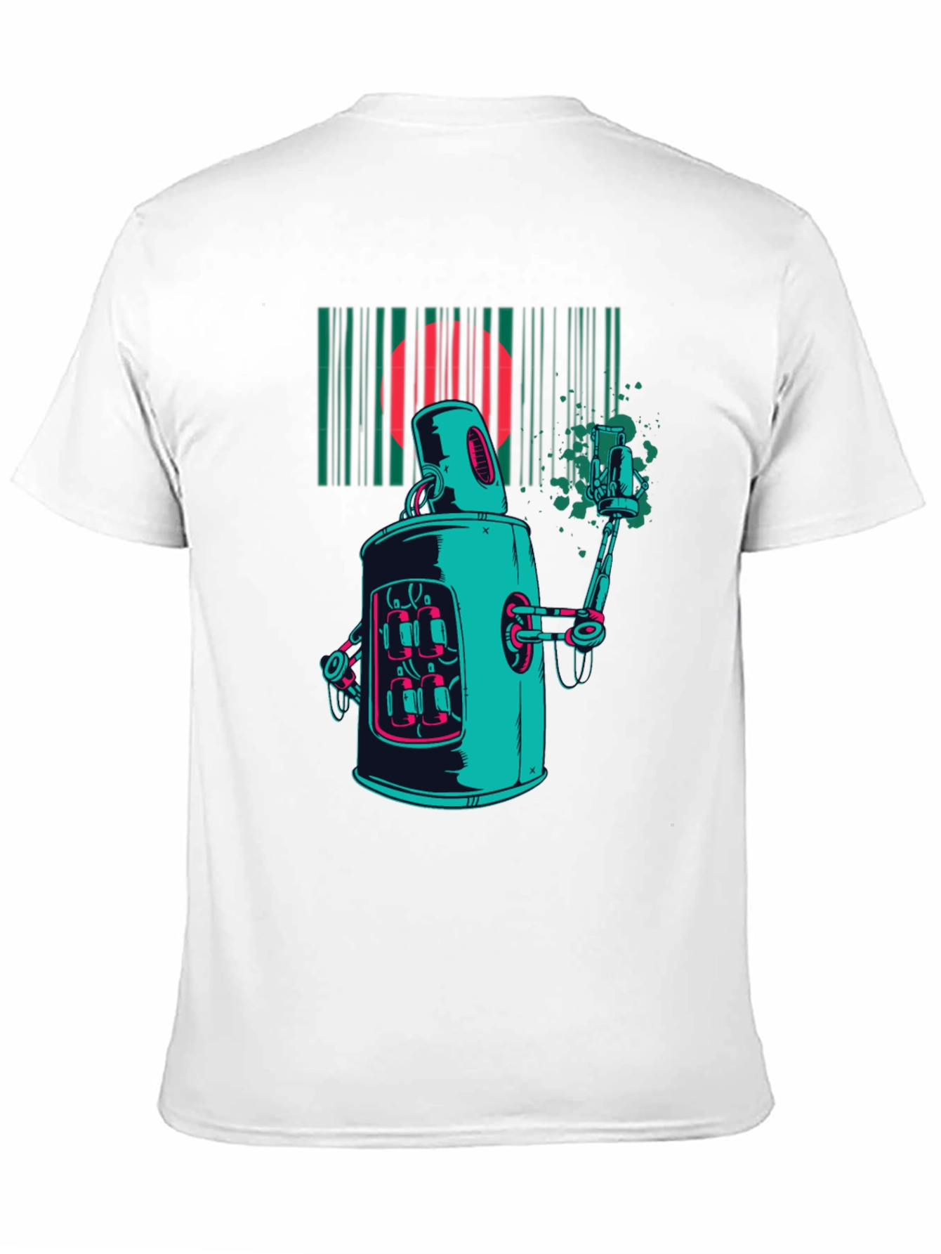 Retro Robot Graphic T-Shirt - Unique Design