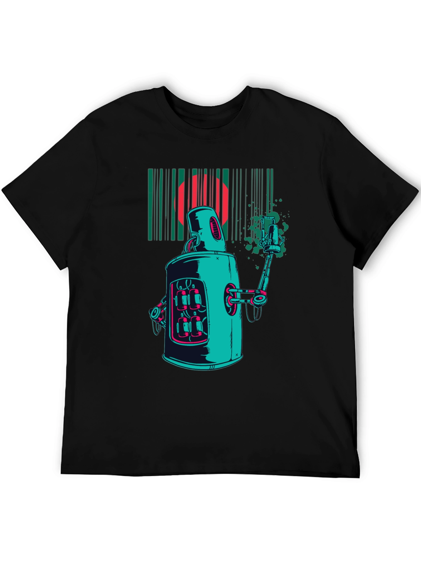 Retro Robot Graphic T-Shirt - Unique Design