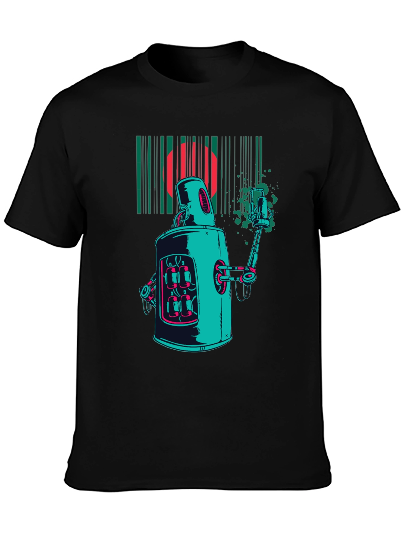 Retro Robot Graphic T-Shirt - Unique Design