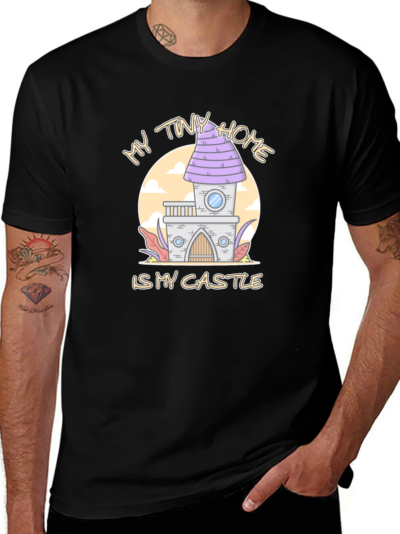My Tiny Home Is My Castle Black T-Shirt