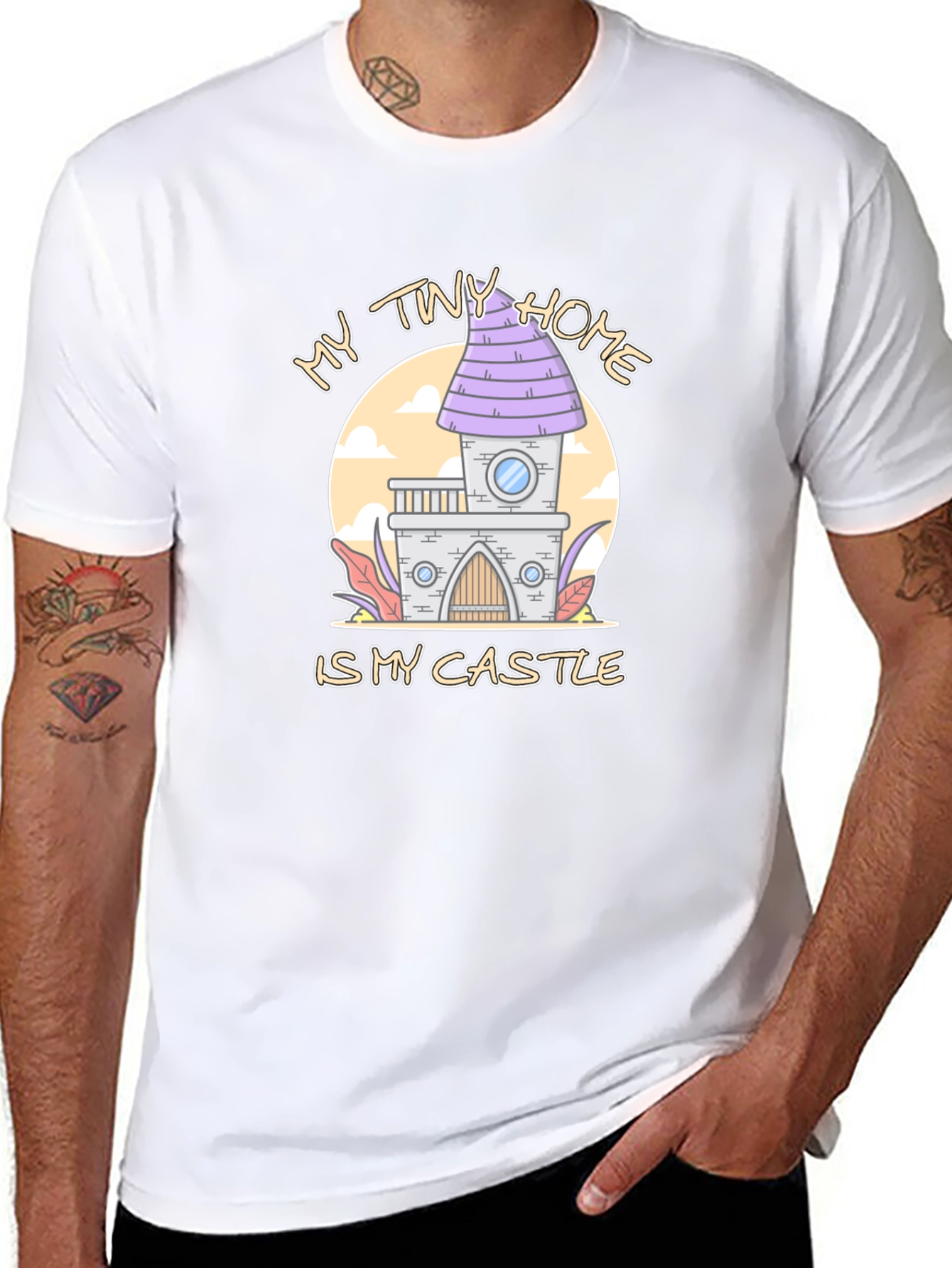 My Tiny Home Is My Castle Black T-Shirt
