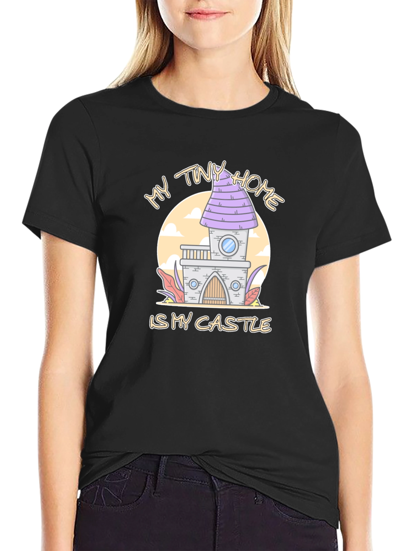 My Tiny Home Is My Castle Black T-Shirt