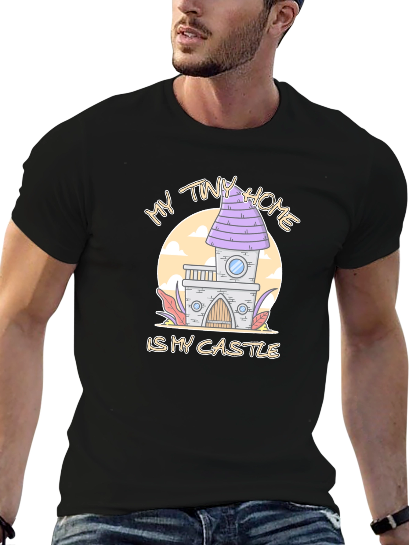 My Tiny Home Is My Castle Black T-Shirt