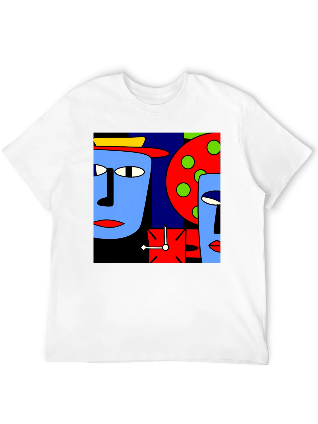 Abstract Faces Graphic T-Shirt - Modern Art Tee