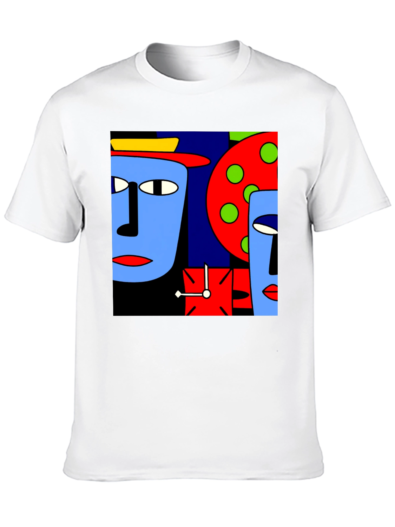 Abstract Faces Graphic T-Shirt - Modern Art Tee