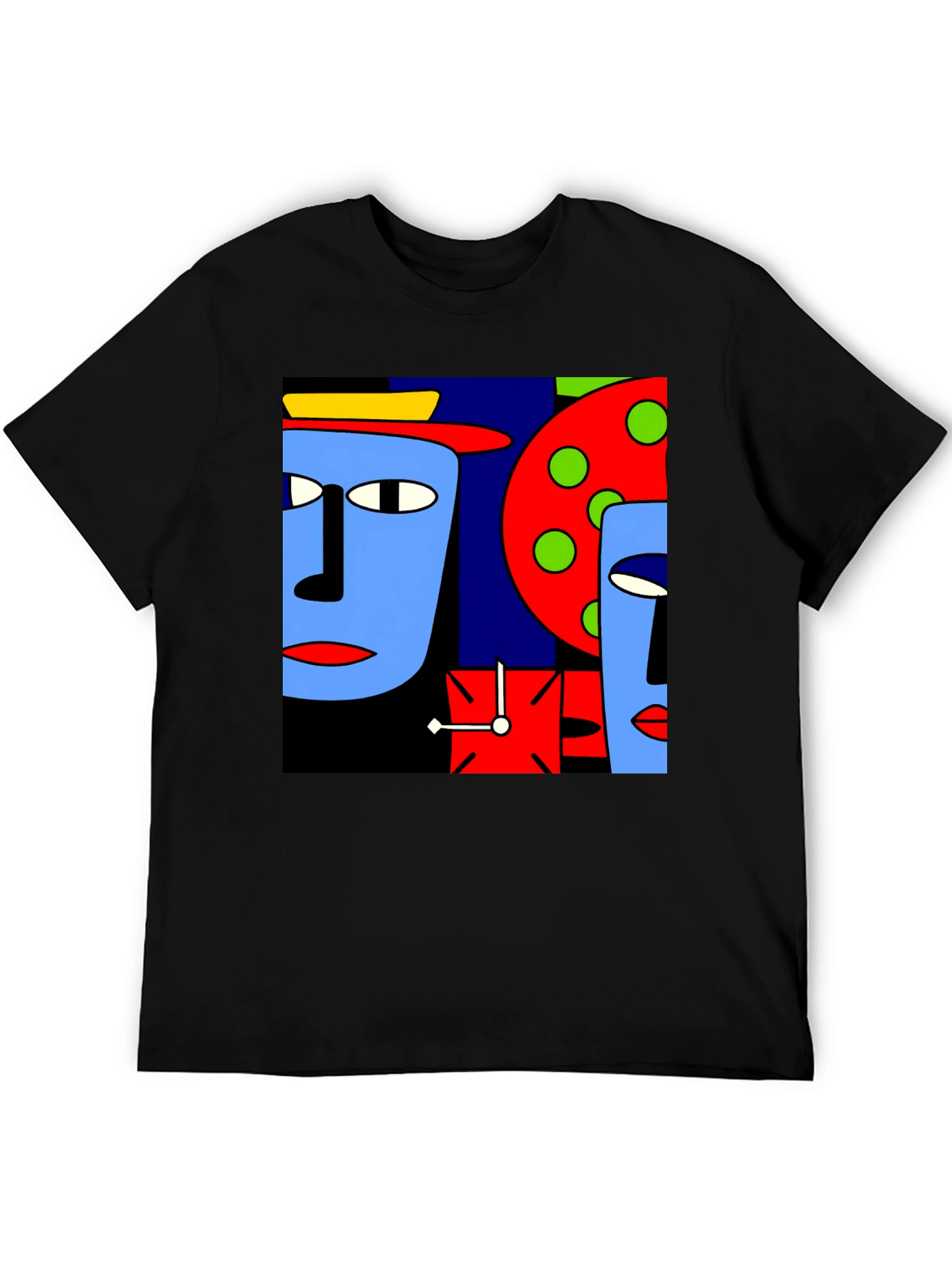 Abstract Faces Graphic T-Shirt - Modern Art Tee