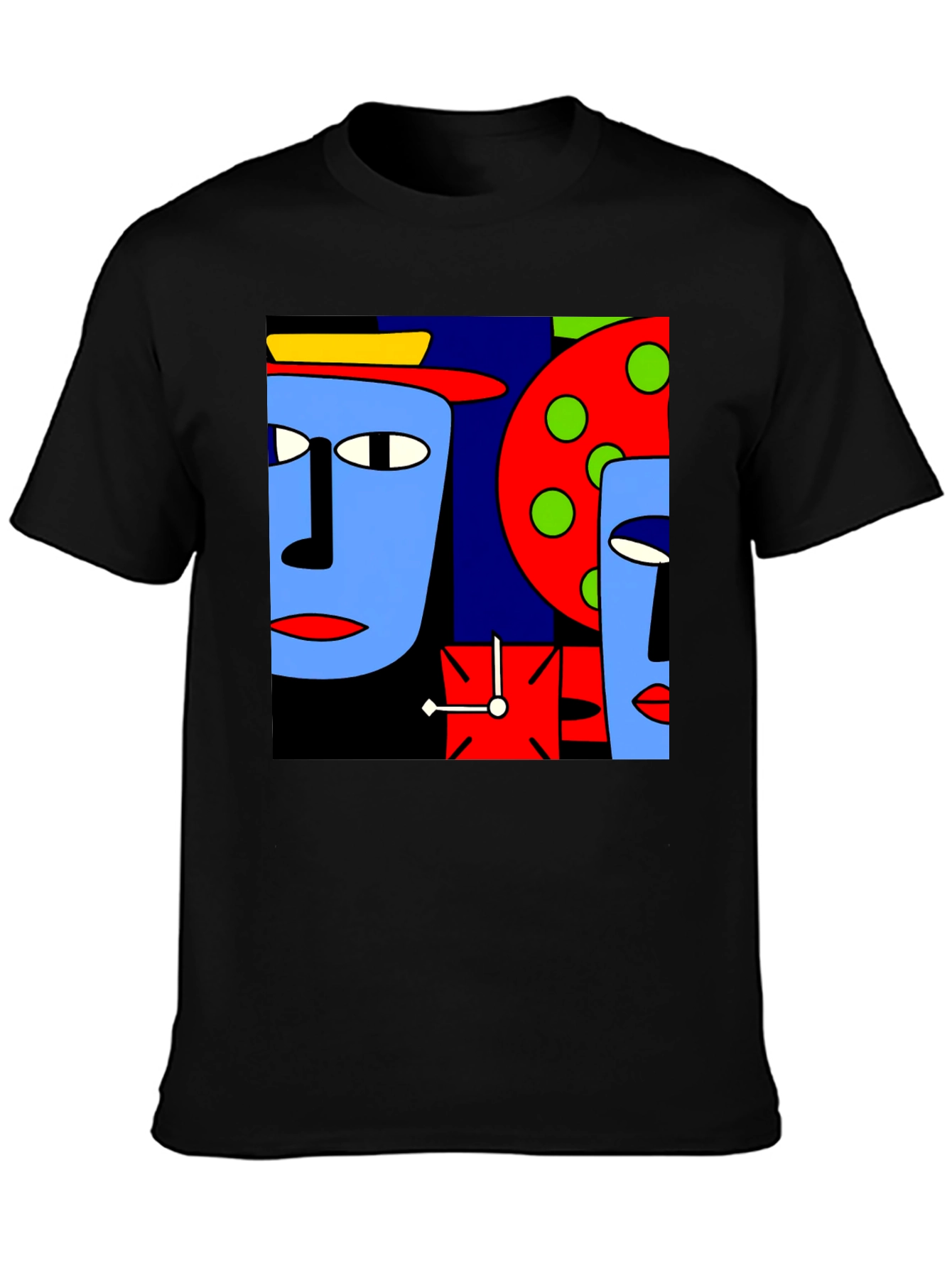 Abstract Faces Graphic T-Shirt - Modern Art Tee