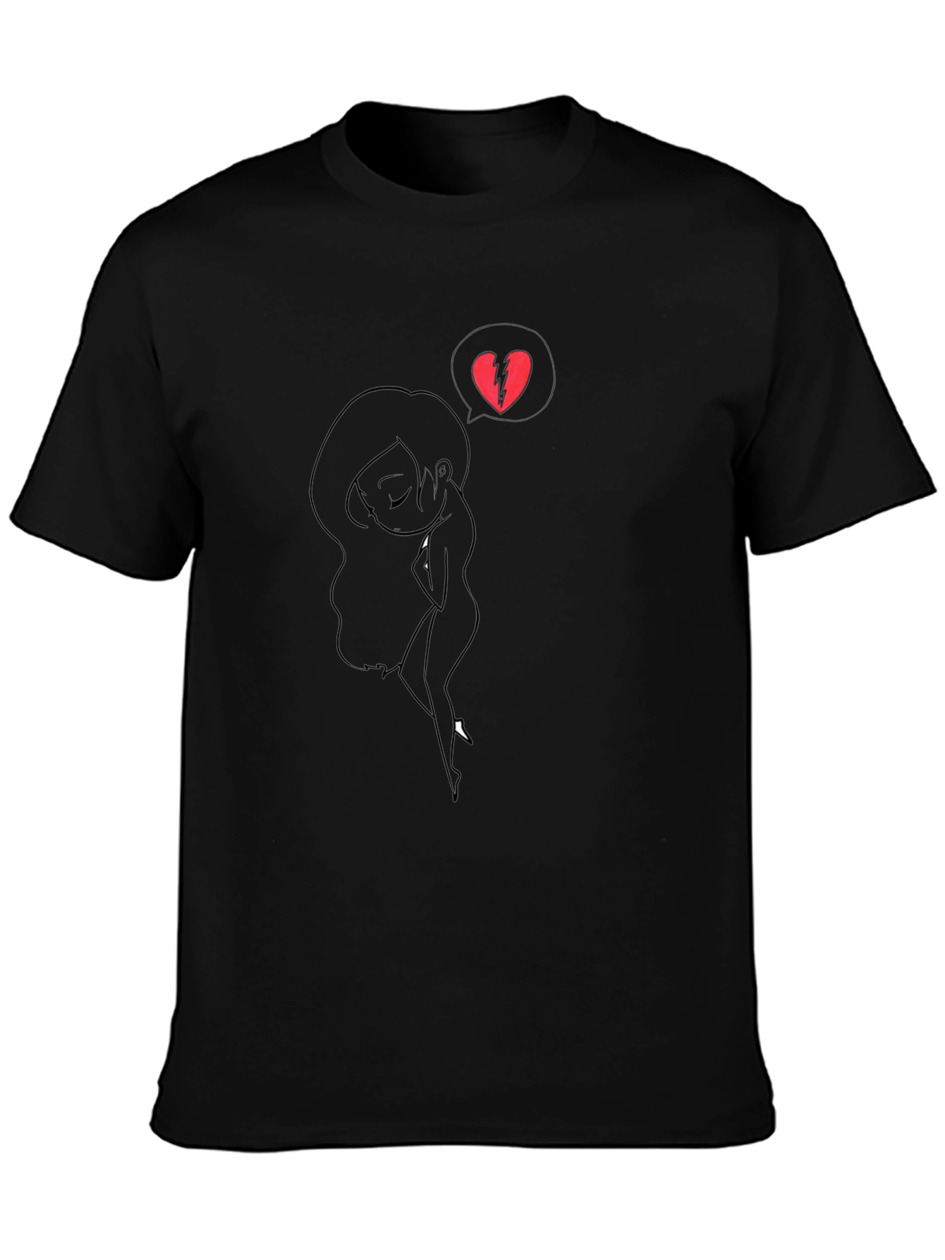 Broken Heart Silhouette T-Shirt
