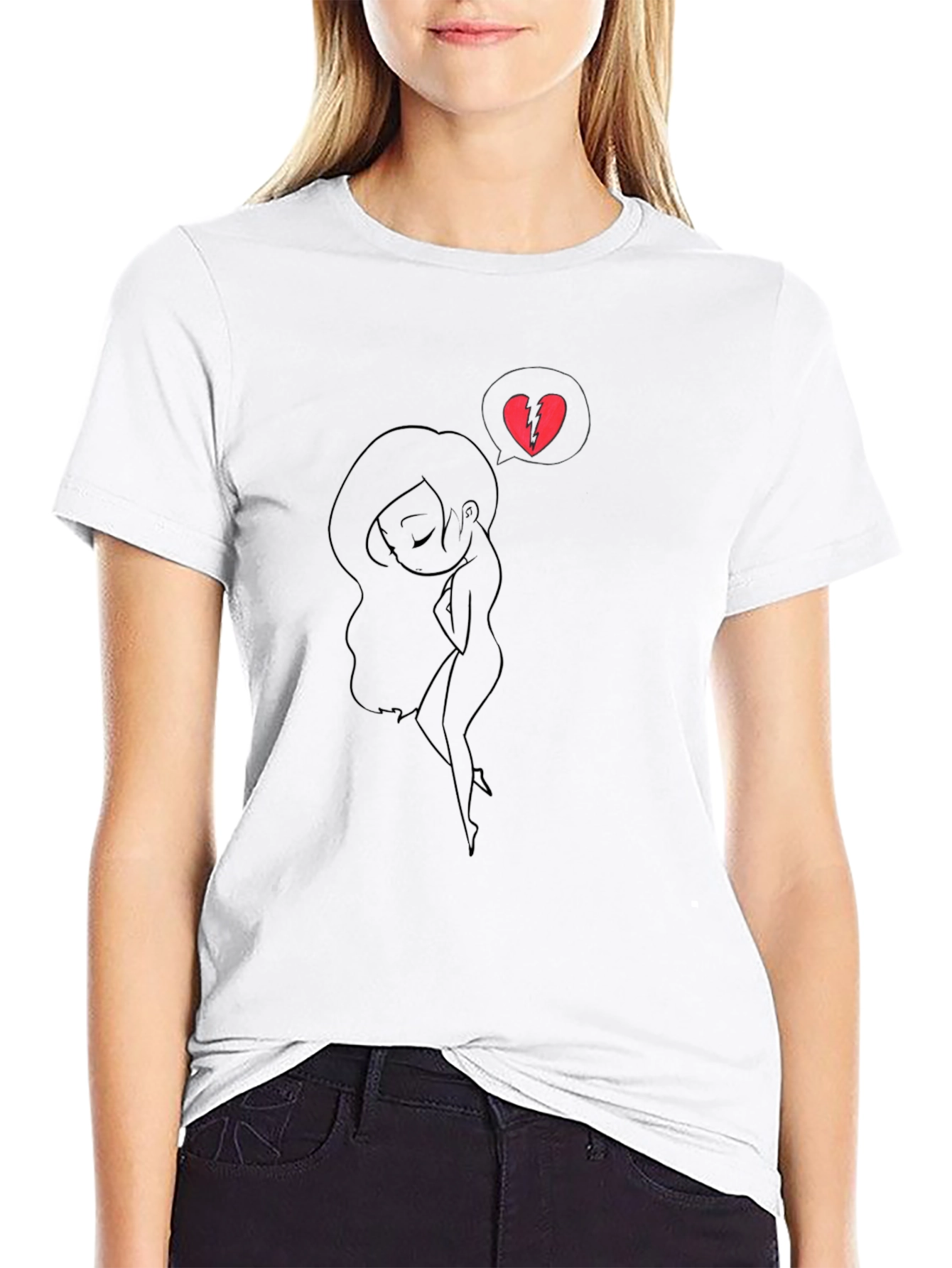 Broken Heart Silhouette T-Shirt