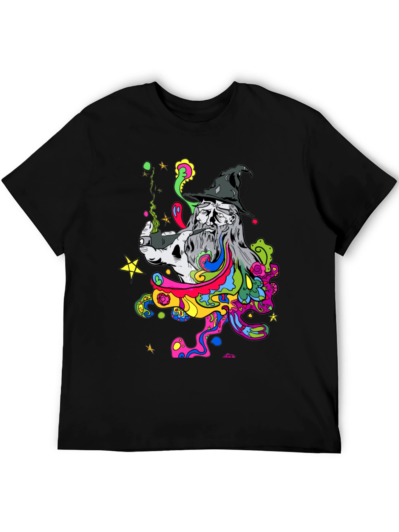 Wizard Smoke T-Shirt - Psychedelic Design
