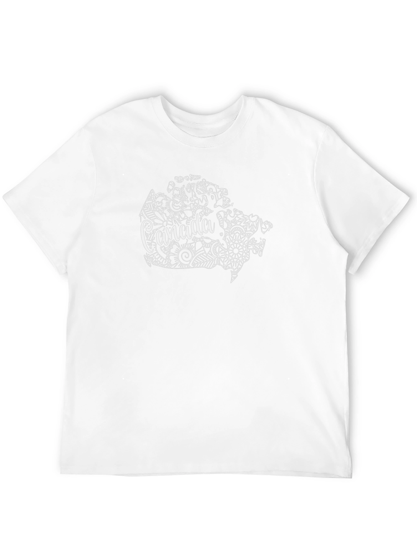 Canada Floral Map T-Shirt - Black Tee