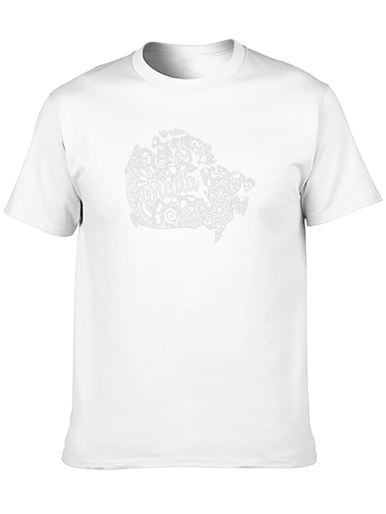 Canada Floral Map T-Shirt - Black Tee