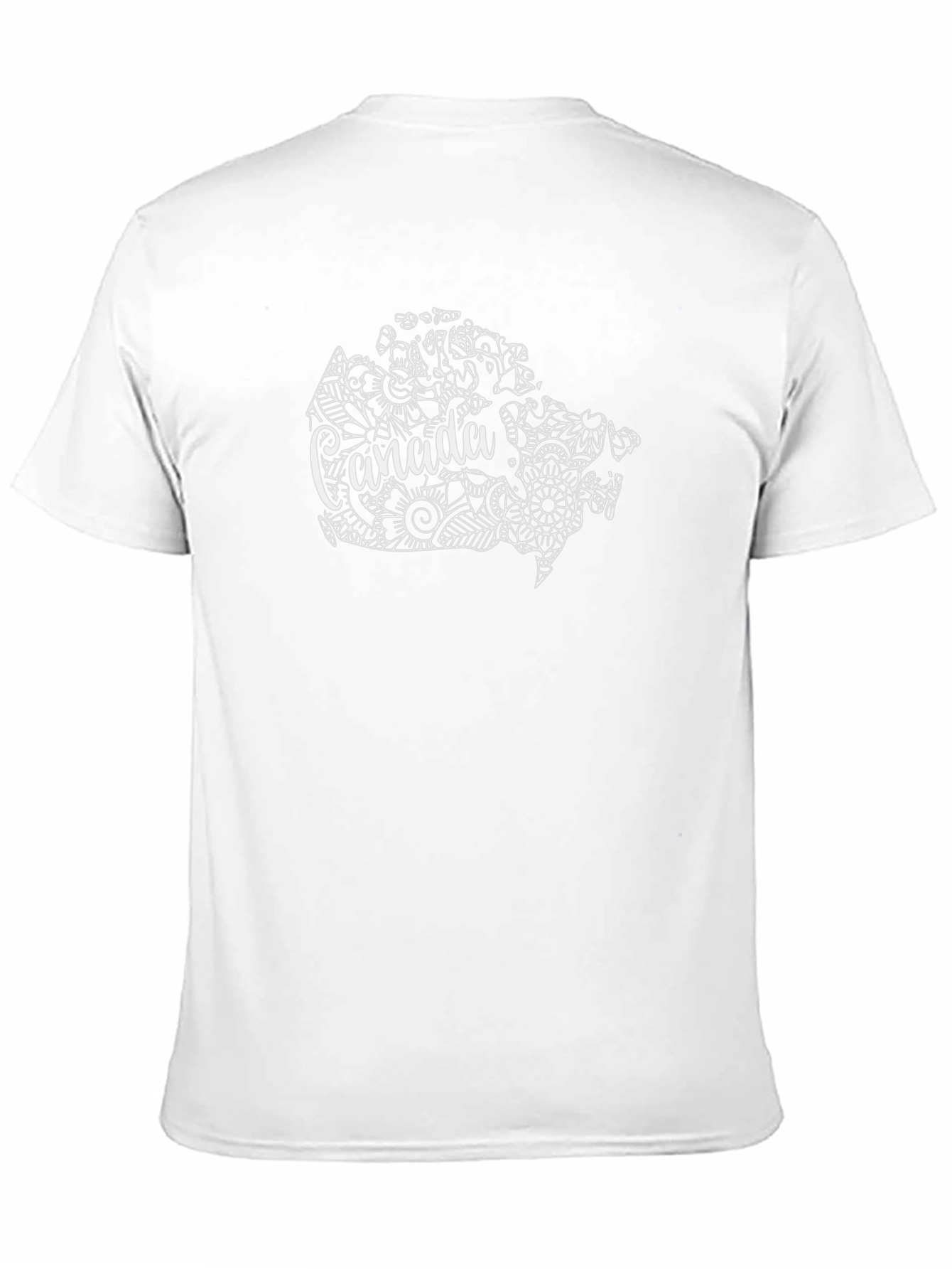 Canada Floral Map T-Shirt - Black Tee